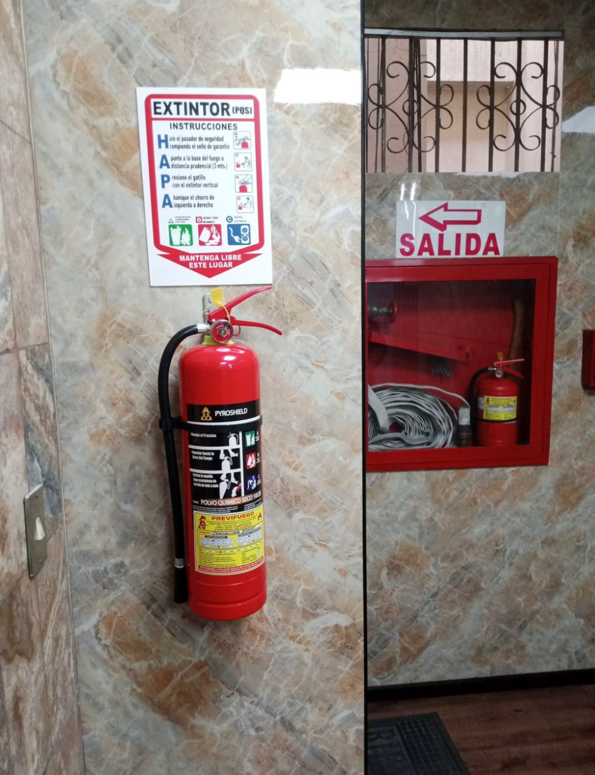 Extintores retirados para recarga y mantenimiento